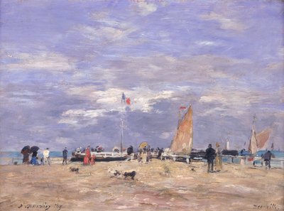 Der Steg in Deauville, 1869 von Eugene Louis Boudin